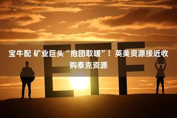 宝牛配 矿业巨头“抱团取暖”！英美资源接近收购泰克资源