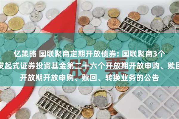 亿策略 国联聚商定期开放债券: 国联聚商3个月定期开放债券型发起式证券投资基金第二十六个开放期开放申购、赎回、转换业务的公告